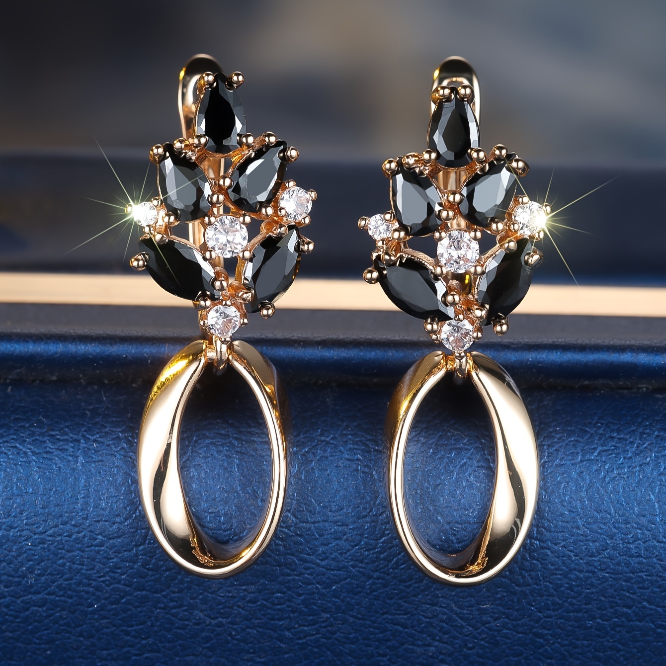 Women's Elegant Drop Earrings with Oval Designs